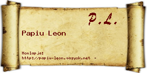 Papiu Leon névjegykártya
